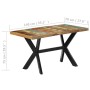 Recycled solid wood dining table 140x70x75 cm by vidaXL, Kitchen and dining tables - Ref: Foro24-247439, Price: 246,68 €, Dis...