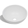 Lavabo de baño con grifo mezclador cerámica redondo blanco de vidaXL, Lavabos - Ref: Foro24-275494, Precio: 79,07 €, Descuent...