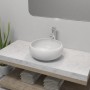 Lavabo de baño redondo con grifo mezclador cerámica blanco de vidaXL, Lavabos - Ref: Foro24-275495, Precio: 89,18 €, Descuent...