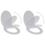 Toilet seats with soft close lids 2 units white plastic by vidaXL, Toilet and bidet seats - Ref: Foro24-275927, Price: 30,50 ...