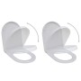 Toilet seats with lids soft close 2 pcs white plastic by vidaXL, Toilet and bidet seats - Ref: Foro24-275928, Price: 40,95 €,...