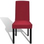 Straight elastic chair cover 4 units burgundy by vidaXL, Covers - Ref: Foro24-131420, Price: 16,27 €, Discount: %