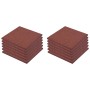 Losetas de goma protección de caídas 12 unidades 50x50x3cm rojo de vidaXL, Suelos y moquetas - Ref: Foro24-276270, Precio: 17...