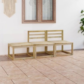 Garden furniture set 3 pieces green impregnated pine wood by vidaXL, Garden sets - Ref: Foro24-3065292, Price: 106,99 €, Disc...