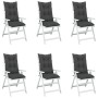 Garden chair cushion high backrest 6 pcs gray fabric 120x50x7 cm by vidaXL, Cushions for chairs and sofas - Ref: Foro24-31423...