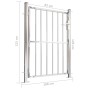 Puerta de jardín de acero inoxidable 100x125 cm de vidaXL, Puertas de jardín - Ref: Foro24-316851, Precio: 159,53 €, Descuent...