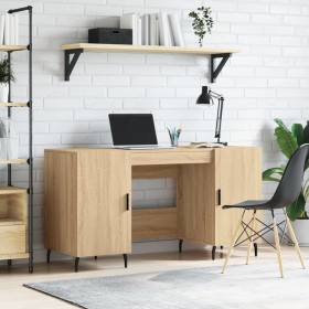 Sonoma oak engineered wood desk 140x50x75 cm by vidaXL, Desks - Ref: Foro24-829567, Price: 116,99 €, Discount: %