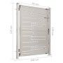 Puerta de jardín de acero inoxidable 100x125 cm de vidaXL, Puertas de jardín - Ref: Foro24-316856, Precio: 171,99 €, Descuent...