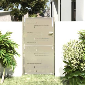 Puerta de jardín de acero inoxidable 100x180 cm de vidaXL, Puertas de jardín - Ref: Foro24-316858, Precio: 279,99 €, Descuent...