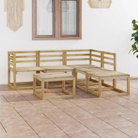 Garden furniture set 6 pieces green impregnated pine wood by vidaXL, Garden sets - Ref: Foro24-3065300, Price: 197,74 €, Disc...