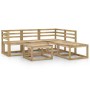 Garden furniture set 6 pieces green impregnated pine wood by vidaXL, Garden sets - Ref: Foro24-3065300, Price: 197,92 €, Disc...