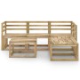 Garden furniture set 6 pieces green impregnated pine wood by vidaXL, Garden sets - Ref: Foro24-3065300, Price: 197,92 €, Disc...