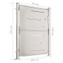 Puerta de jardín de acero inoxidable 100x125 cm de vidaXL, Puertas de jardín - Ref: Foro24-316861, Precio: 194,99 €, Descuent...