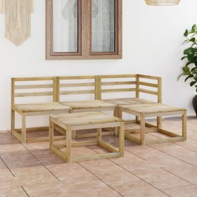 Garden furniture set 5 pieces green impregnated pine wood by vidaXL, Garden sets - Ref: Foro24-3065296, Price: 172,99 €, Disc...