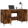 Escritorio madera de ingeniería roble ahumado 140x50x75 cm de vidaXL, Escritorios - Ref: Foro24-829569, Precio: 95,37 €, Desc...