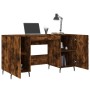 Smoked oak engineered wood desk 140x50x75 cm by vidaXL, Desks - Ref: Foro24-829569, Price: 94,99 €, Discount: %