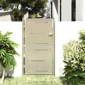 Puerta de jardín de acero inoxidable 100x180 cm de vidaXL, Puertas de jardín - Ref: Foro24-316863, Precio: 276,99 €, Descuent...