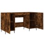 Escritorio madera de ingeniería roble ahumado 140x50x75 cm de vidaXL, Escritorios - Ref: Foro24-829569, Precio: 95,37 €, Desc...