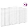 Gabion baskets 6 pcs arc shape iron 400x30x200/220 cm by vidaXL, Pots and planters - Ref: Foro24-3145895, Price: 1,00 €, Disc...