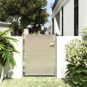 Garden fence gate gray stainless steel 100x125 cm by vidaXL, garden gates - Ref: Foro24-316866, Price: 160,99 €, Discount: %