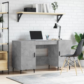 Concrete gray engineered wood desk 140x50x75 cm by vidaXL, Desks - Ref: Foro24-829568, Price: 115,99 €, Discount: %