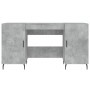 Concrete gray engineered wood desk 140x50x75 cm by vidaXL, Desks - Ref: Foro24-829568, Price: 116,04 €, Discount: %