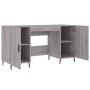 Escritorio madera de ingeniería gris Sonoma 140x50x75 cm de vidaXL, Escritorios - Ref: Foro24-829570, Precio: 119,80 €, Descu...