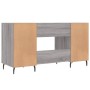 Sonoma Schreibtisch aus grauem Holzwerkstoff 140x50x75 cm von vidaXL, Schreibtische - Ref: Foro24-829570, Preis: 119,80 €, Ra...