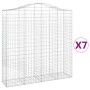 Gabion baskets 7 pcs arch shape iron 200x50x200/220 cm by vidaXL, Pots and planters - Ref: Foro24-3145750, Price: 970,14 €, D...