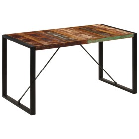 Recycled solid wood dining table 140x70x75 cm by vidaXL, Kitchen and dining tables - Ref: Foro24-247421, Price: 247,78 €, Dis...