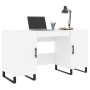 Engineered wood white desk 140x50x75 cm by vidaXL, Desks - Ref: Foro24-829572, Price: 130,08 €, Discount: %