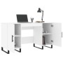 Engineered wood white desk 140x50x75 cm by vidaXL, Desks - Ref: Foro24-829572, Price: 130,08 €, Discount: %