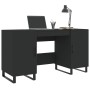 Black engineered wood desk 140x50x75 cm by vidaXL, Desks - Ref: Foro24-829573, Price: 126,98 €, Discount: %