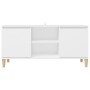 TV-Schrank mit Massivholzbeinen weiß 103,5x35x50 cm von vidaXL, TV-Möbel - Ref: Foro24-805959, Preis: 66,39 €, Rabatt: %