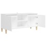 TV-Schrank mit Massivholzbeinen weiß 103,5x35x50 cm von vidaXL, TV-Möbel - Ref: Foro24-805959, Preis: 66,39 €, Rabatt: %