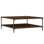 Oak brown engineered wood coffee table 100x100x40 cm by vidaXL, Coffee table - Ref: Foro24-832847, Price: 85,22 €, Discount: %