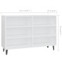 Weißes Sperrholz-Sideboard 103,5 x 35 x 70 cm von vidaXL, Sideboards - Ref: Foro24-806040, Preis: 73,62 €, Rabatt: %