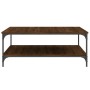 Oak brown engineered wood coffee table 100x100x40 cm by vidaXL, Coffee table - Ref: Foro24-832847, Price: 85,22 €, Discount: %