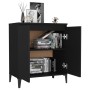 Black plywood sideboard 60x35x70 cm by vidaXL, Sideboards - Ref: Foro24-806077, Price: 63,51 €, Discount: %