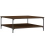 Oak brown engineered wood coffee table 100x100x40 cm by vidaXL, Coffee table - Ref: Foro24-832847, Price: 85,22 €, Discount: %