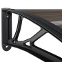 Black polycarbonate door canopy 150x100 cm by vidaXL, Awnings - Ref: Foro24-153573, Price: 79,96 €, Discount: %