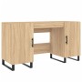 Escritorio madera de ingeniería roble Sonoma 140x50x75 cm de vidaXL, Escritorios - Ref: Foro24-829575, Precio: 131,56 €, Desc...