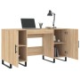 Sonoma oak engineered wood desk 140x50x75 cm by vidaXL, Desks - Ref: Foro24-829575, Price: 131,56 €, Discount: %