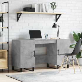 Engineered wood gray concrete desk 140x50x75 cm by vidaXL, Desks - Ref: Foro24-829576, Price: 126,09 €, Discount: %