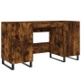 Smoked oak engineered wood desk 140x50x75 cm by vidaXL, Desks - Ref: Foro24-829577, Price: 126,81 €, Discount: %