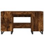 Smoked oak engineered wood desk 140x50x75 cm by vidaXL, Desks - Ref: Foro24-829577, Price: 126,81 €, Discount: %