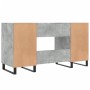 Escritorio madera de ingeniería gris hormigón 140x50x75 cm de vidaXL, Escritorios - Ref: Foro24-829576, Precio: 126,09 €, Des...