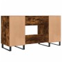 Smoked oak engineered wood desk 140x50x75 cm by vidaXL, Desks - Ref: Foro24-829577, Price: 126,81 €, Discount: %