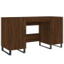 Escritorio madera de ingeniería roble marrón 140x50x75 cm de vidaXL, Escritorios - Ref: Foro24-829579, Precio: 143,29 €, Desc...