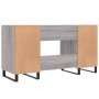 Escritorio madera de ingeniería gris Sonoma 140x50x75 cm de vidaXL, Escritorios - Ref: Foro24-829578, Precio: 128,43 €, Descu...